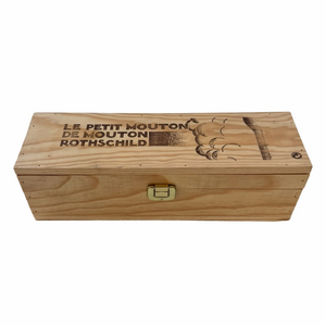 Le Petit Mouton De Mouton Rothschild Wooden Wine Box CRD 1998 Winery France